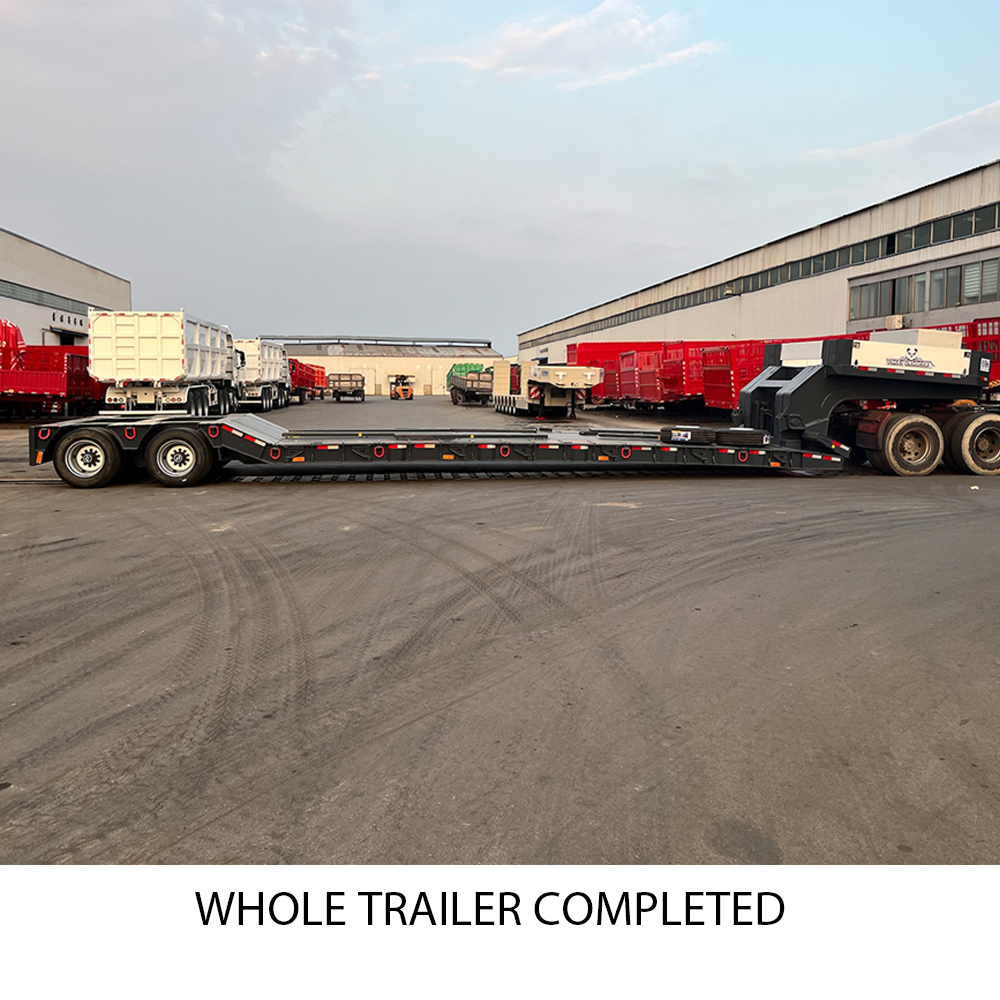 Detachable gooseneck low bed trailer