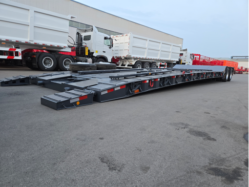 Detachable gooseneck low bed trailer