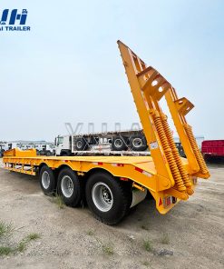 YIHAI European Style 80T 3/Axle Lowbed Semi Trailer for Heavy Equipment Transport